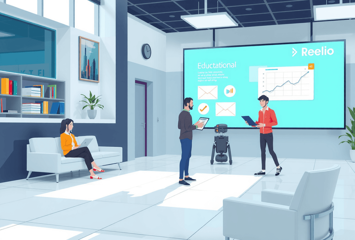 Illustration of a lightbulb representing ideas turning into educational video content via Reelio