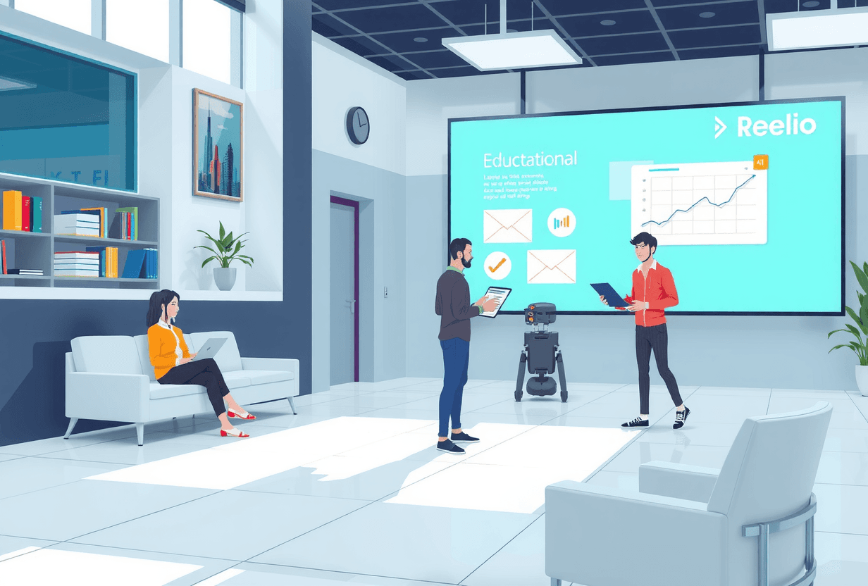 Illustration of a lightbulb representing ideas turning into educational video content via Reelio